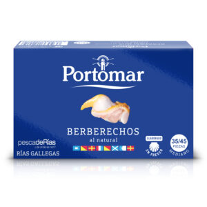 Berberechos al natural de la marca Portomar