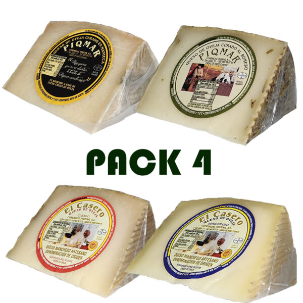 Surtido de Quedo DO manchego pack de 4 unidades